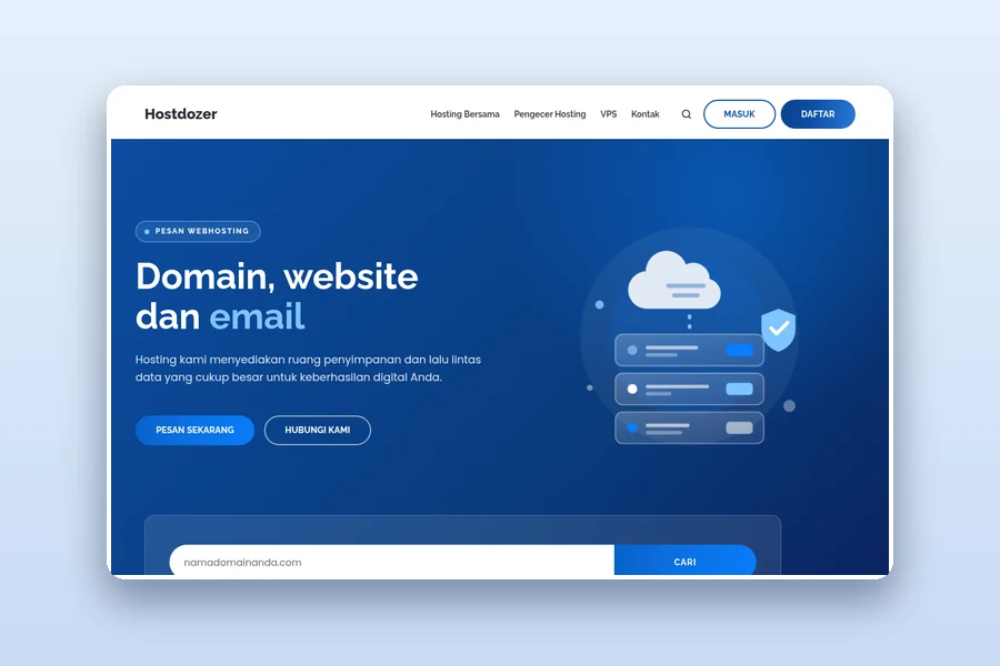 The Hostdozer homepage